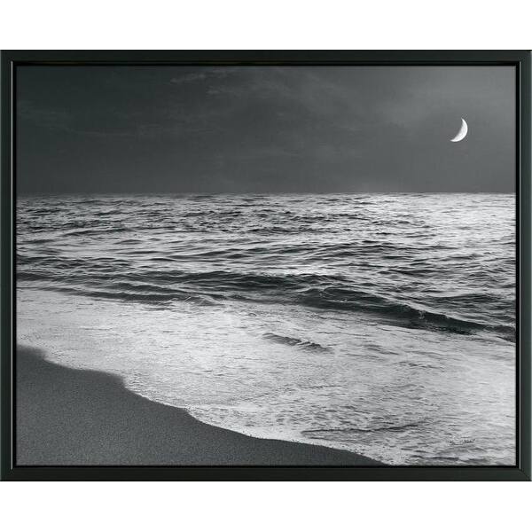 Easy Art Prints Sue Schlabach S Moonrise Beach Black And White Premium Canvas Art Overstock