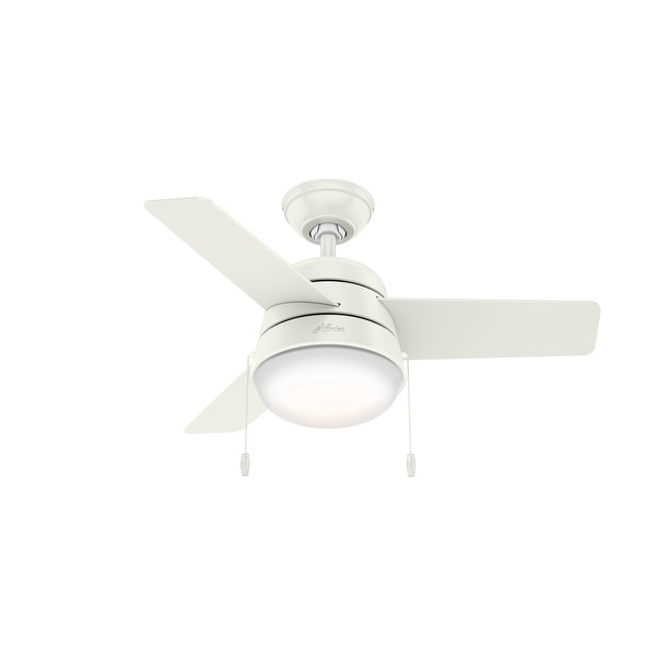 Hunter 36" Aker Ceiling Fan with LED Light Kit and Pull Chain. Opens flyout.