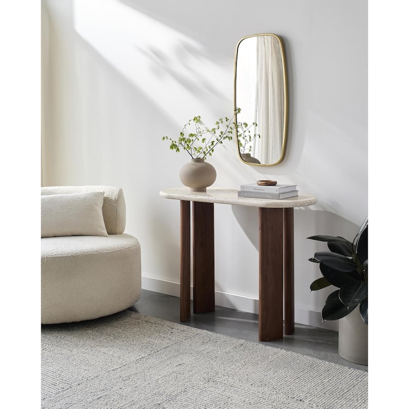 Larson Metal Framed Wall Mirror - 42"H x 18"W - Gold
