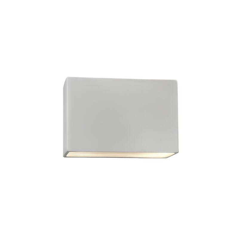 Ambiance 10-inch ADA Bisque Closed Top Rectangle Wall Sconce - Bisque