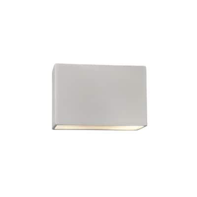 Justice Design Group Ambiance ADA Outdoor Small Ceramic Rectangle Wall Sconce with Open Top & Bottom
