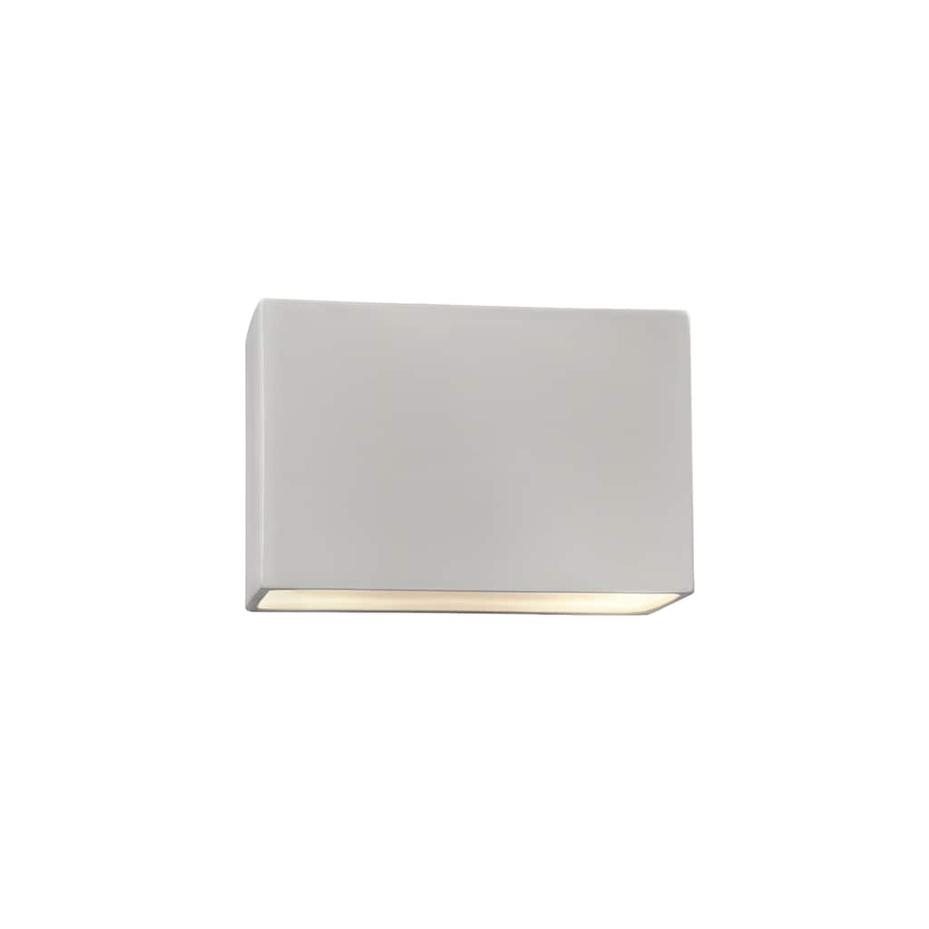 Justice Design Group Ambiance ADA Outdoor Small Ceramic Rectangle Wall Sconce with Open Top & Bottom