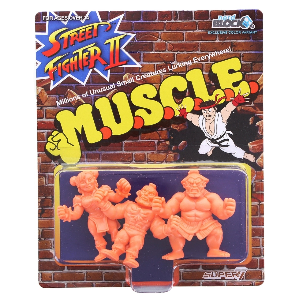 Street Fighter M U S C L E Mini Figure 3 Pack Red Chun Li E Honda Zangief Multi