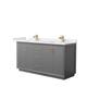 Option Dark Gray, Bronze Trim, White Cultured Marble Top