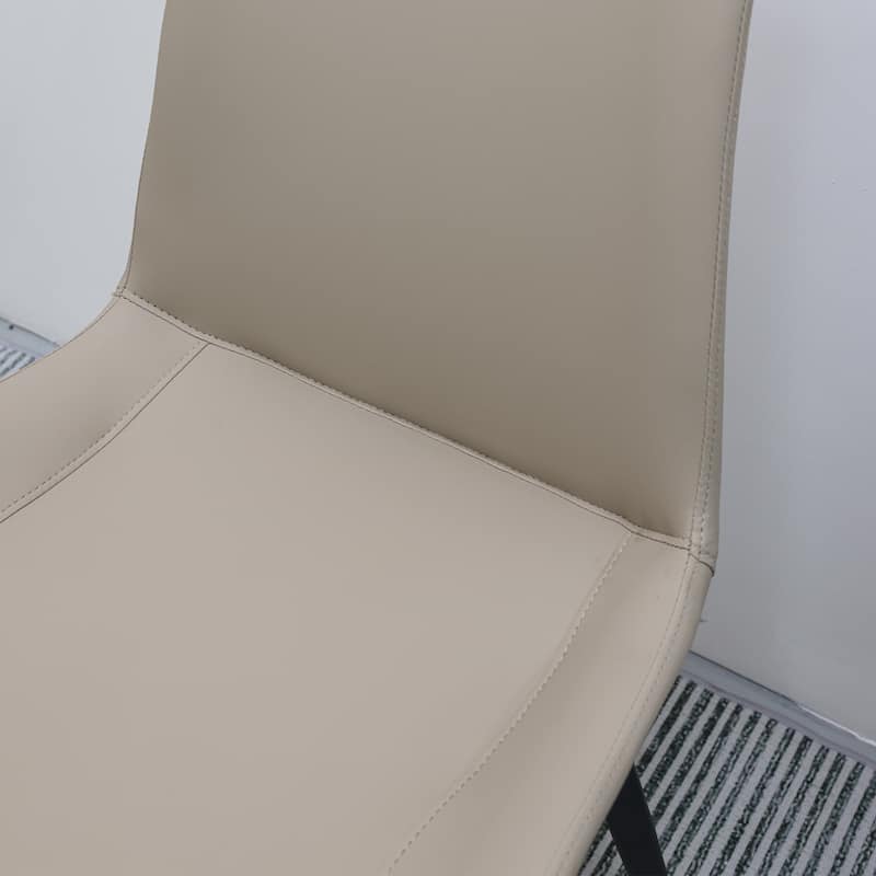 PU Leather Dining Chair with Metal Legs, Modern Upholstered Chair Set of 4 for Kitchen, Restaurant, Living, Meeting Room