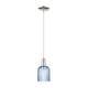 preview thumbnail 40 of 82, Innovations Lighting Downtown Urban - Bridal Veil - 1 Light 5" Cord Hung Mini Pendant Blue/Polished Nickel