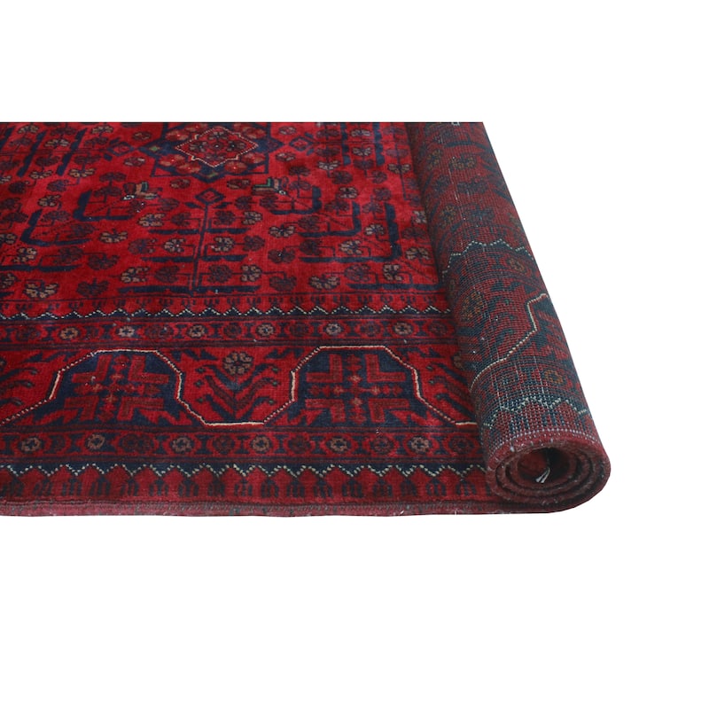 Khamyab Levi Red/Navy Rug - 3'4" x 4'11"