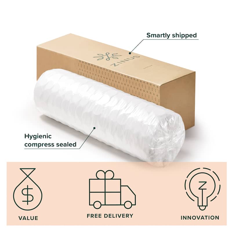Priage by ZINUS 12 Inch Comfort Essential Pocket Spring Hybrid Mattress