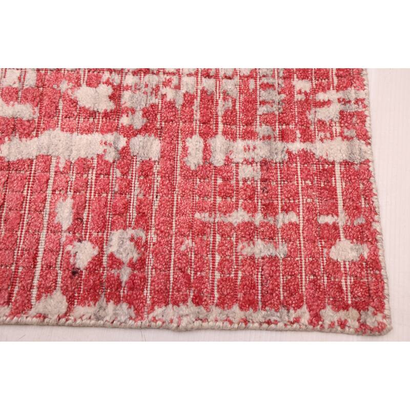 ECARPETGALLERY Hand Loomed Elysian Red Rug - 8'1 x 9'11