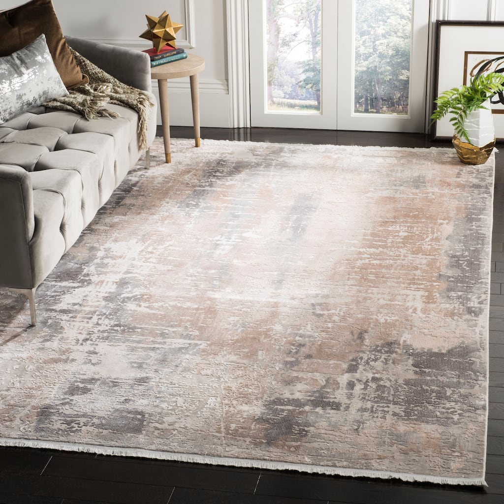 SAFAVIEH Eclipse Irisa Vintage Boho Abstract Viscose Rug with