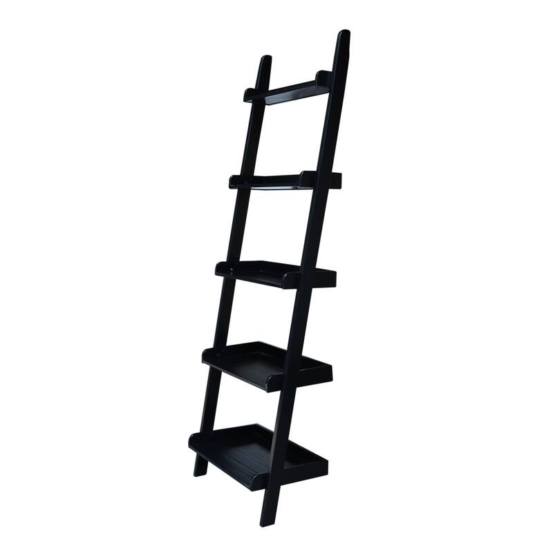 5-Tier Lean-to Shelf Unit - Black