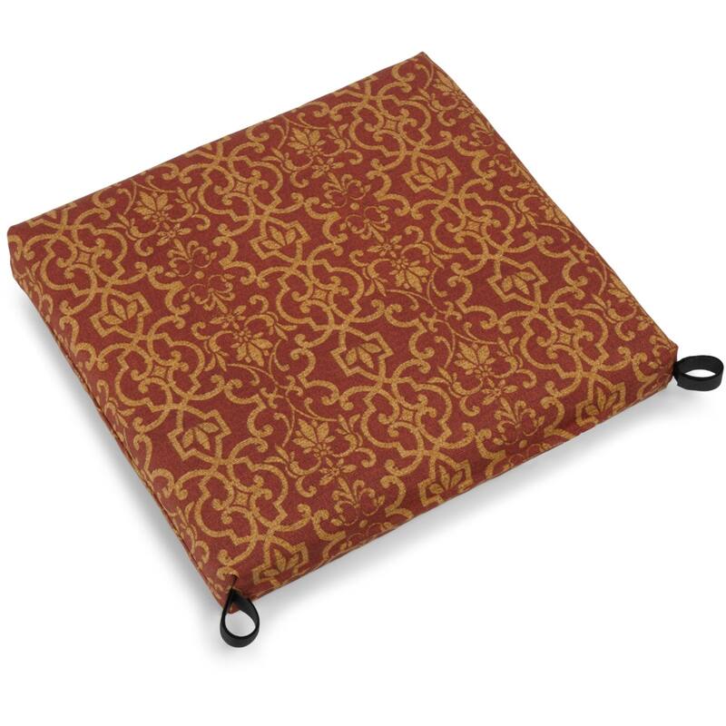 20-inch by 19-inch Indoor/Outdoor Chair Cushion - 20 x 19 - Vanya Paprika