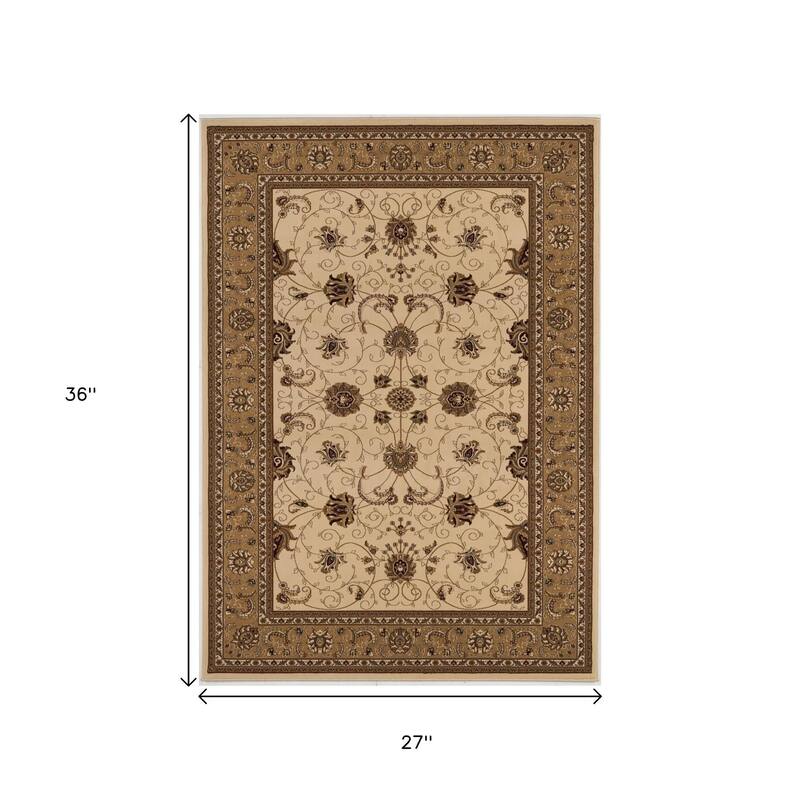 HomeRoots Oriental Traditional Rectangle Area Rug - 36 in. x 27 in. x 0.35 in.