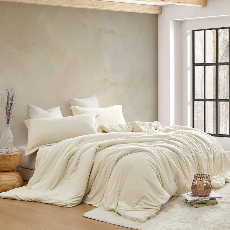 Love Thick® - So Smooth Coma Inducer Oversized Comforter Set - Custard Cream - Queen