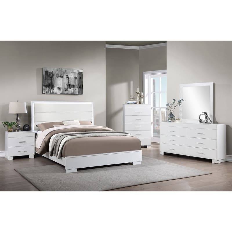 Emma Bedroom Set - White - 5 Piece