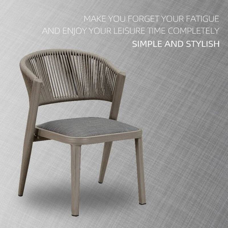 PURPLE LEAF 5 Pieces Wicker Outdoor Patio Dining Set with All Aluminum Frame Table & Chairs