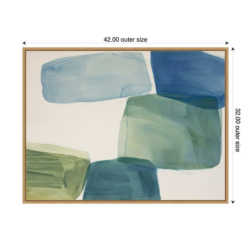 Kate and Laurel Coastal Calm II by Amy Lighthall Framed Canvas Wall Art Print