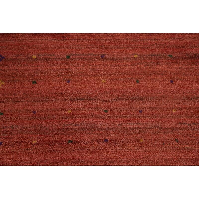 Striped Gabbeh Oriental Area Rug Handmade Bedroom Silk Carpet - 8'5"x 11'7"