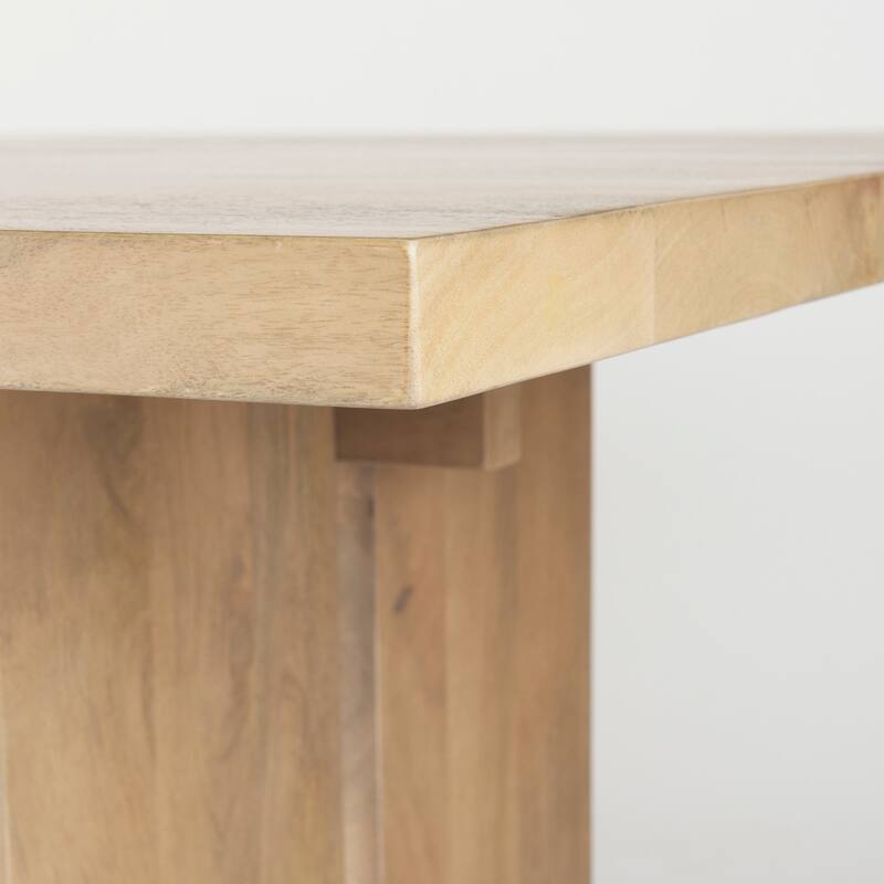 Aida Grey-Brown Solid Wood Dining Table