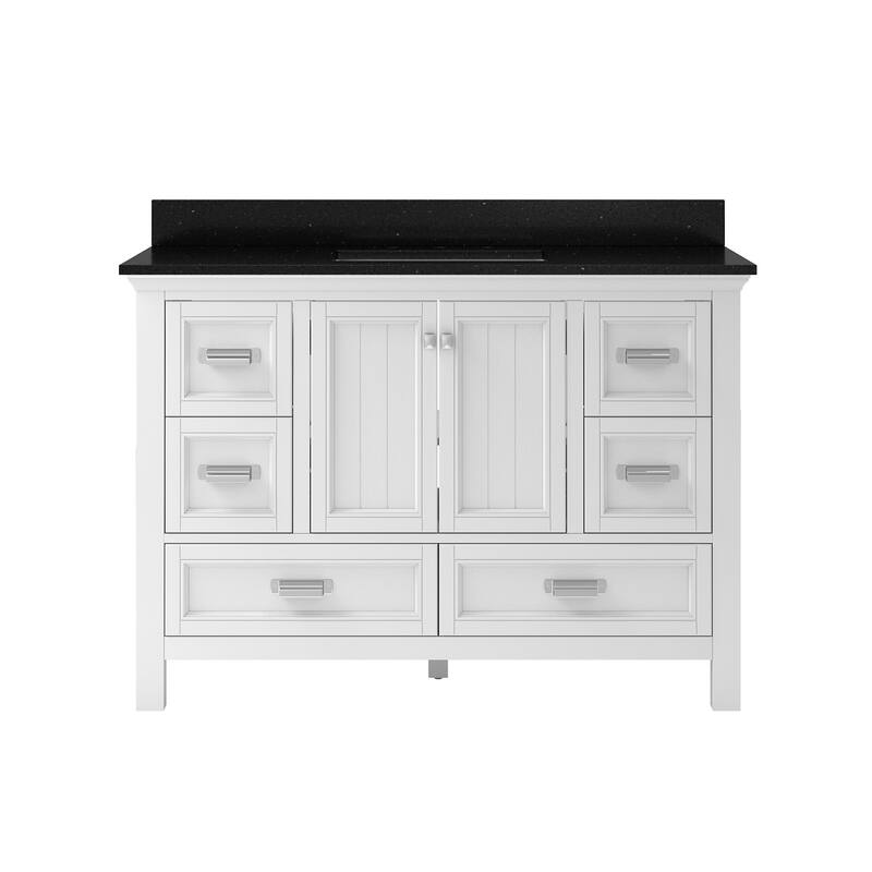 CRAFT + MAIN BAVT4922D-QBG Brantley 48" Free Standing Single Basin - White