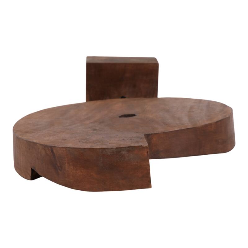 Wood Iron Sculpture Abstract Spiral Design Coastal Decor - 20" Brown - 11.5" x 5" x 20"