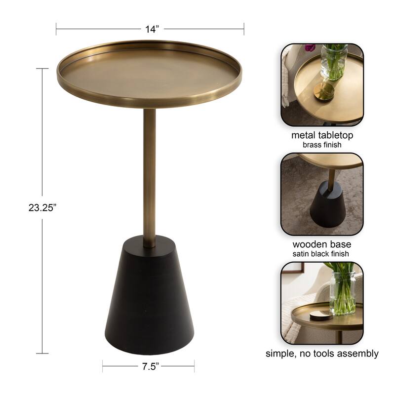 Kate and Laurel Tira Round Side Table