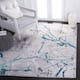 SAFAVIEH Amelia Fietje Modern Abstract Distressed Rug - 5'5" x 7'7" - Grey/Aqua
