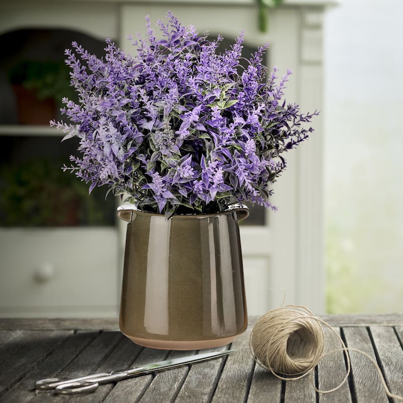 Lavender Garden In Ceramic Pot 12"