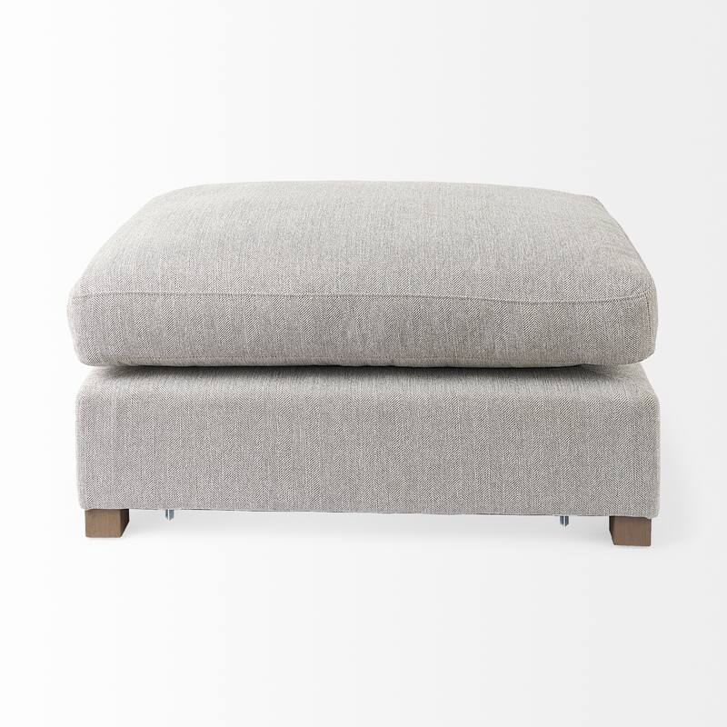 Valence 38.6L x 26.0W x 17.7H Light Gray 2/3 Ottoman Sectional Piece - 39.76 x27.95 x20.47