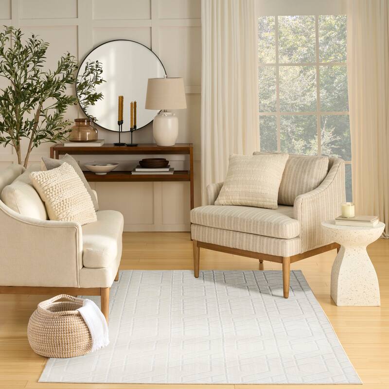 Nourison Washable Charm Indoor only Geometric Area Rug