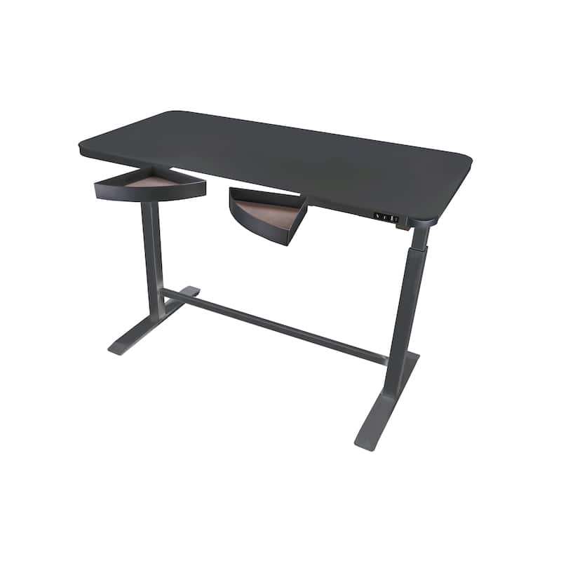 Glasstop Desk Black