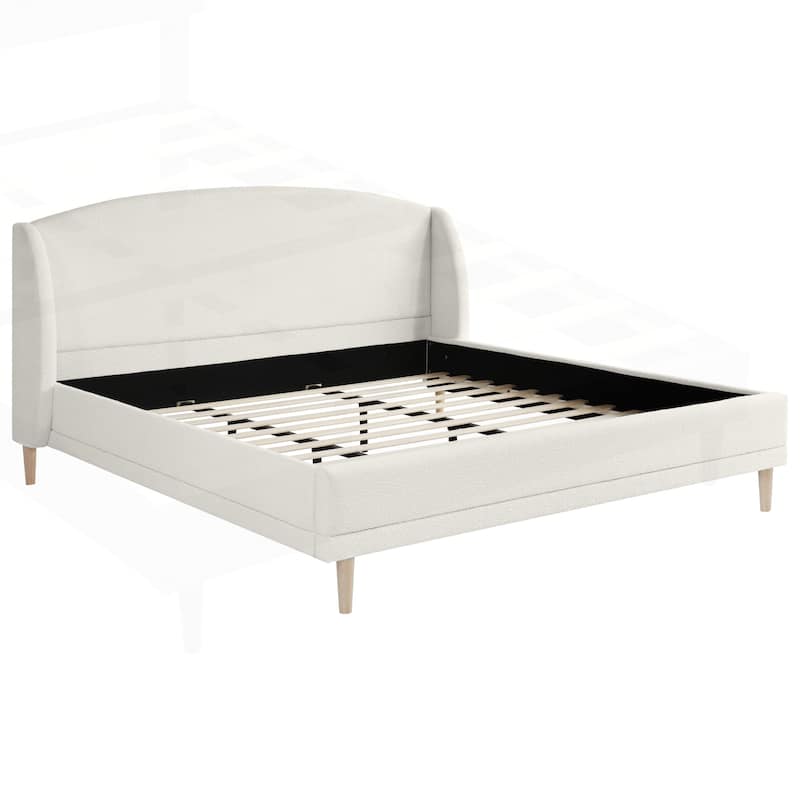 Luxurious Platform Bed with Stylish Headboard for Modern Bedrooms
