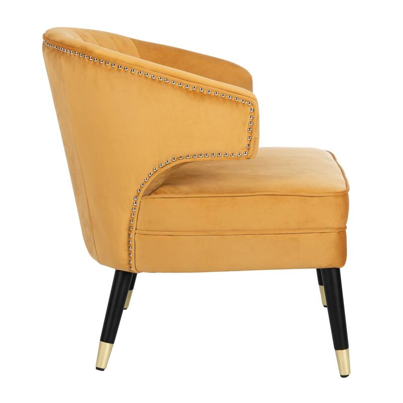 SAFAVIEH Amalia Velvet Wingback Accent Chair - 26.8" x 28" x 31.9" - 27Wx28Dx32H