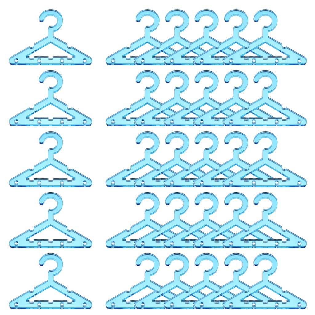 30pcs Clothes Hanger Earring Holder,Mini Acrylic Coat Hangers