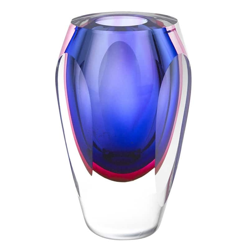 Essence Murano Style Art Glass Violet 6" Vase - Purple - small