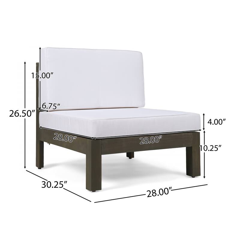 Brava Outdoor 8-seat Acacia Sofa and Club Chair Set by Christopher Knight Home
