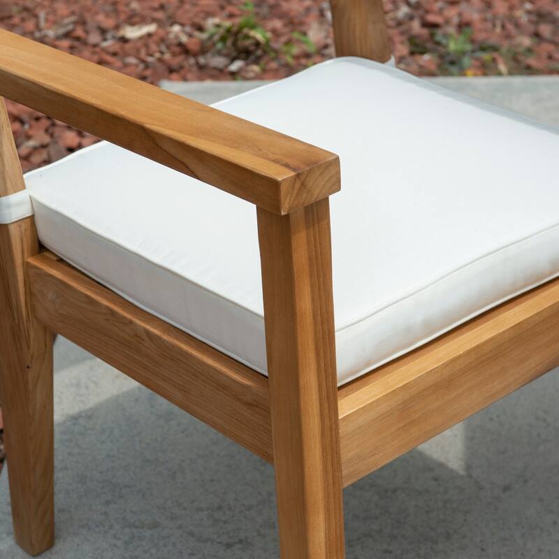 Clermont Outdoor Natural Teak Dining Arm Chair