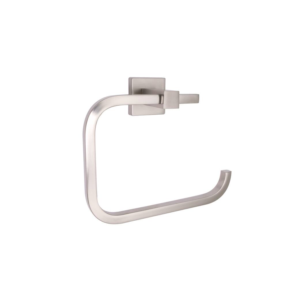 Razo Bathroom Towel Ring Accessory in PVD Satin Nickel - 8'3" x 11'