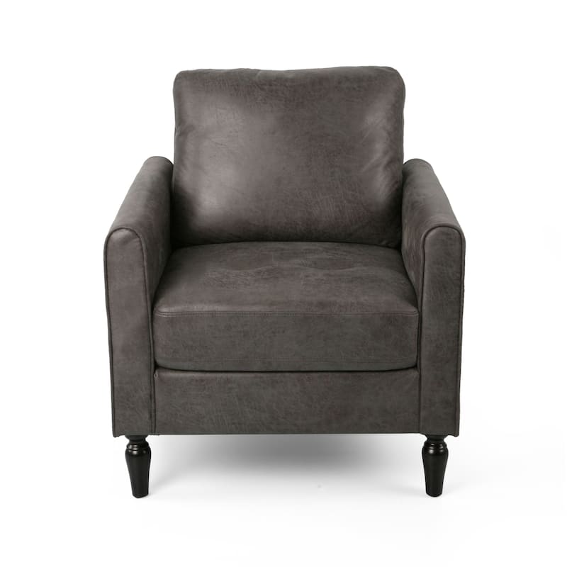 Modern 31" Microfiber Club Chair with Tapered Legs and Thick Seat Cushions