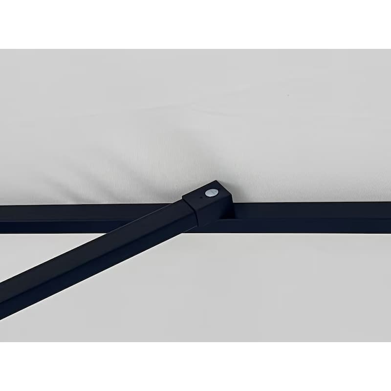 Willry Solar-Powered LED Offset Patio Umbrella with Easy Crank Lift, Tie Closure for Gardens, Balconies, Decks, Swimming pools