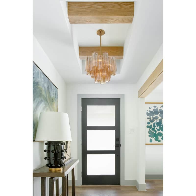 Crystorama Lighting Group ADD-300-AM Addis 4 Light 18" Wide Waterfall