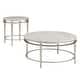 preview thumbnail 3 of 10, Egan Champagne Silver Finish Marble Top Table by iNSPIRE Q Modern End Table and Coffee Table