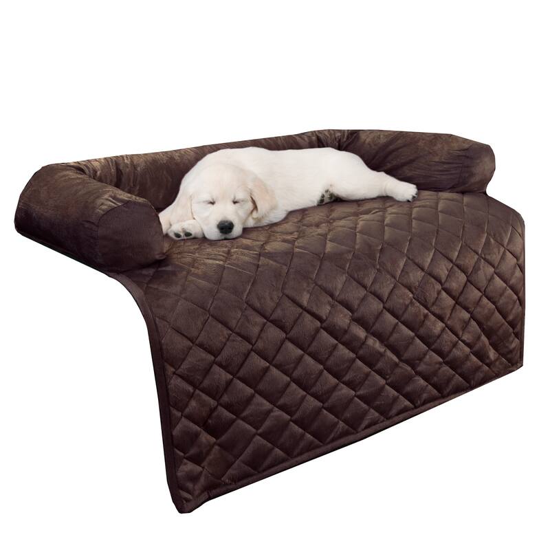 PETMAKER Couch Cover with Memory Foam Bolster for Dogs