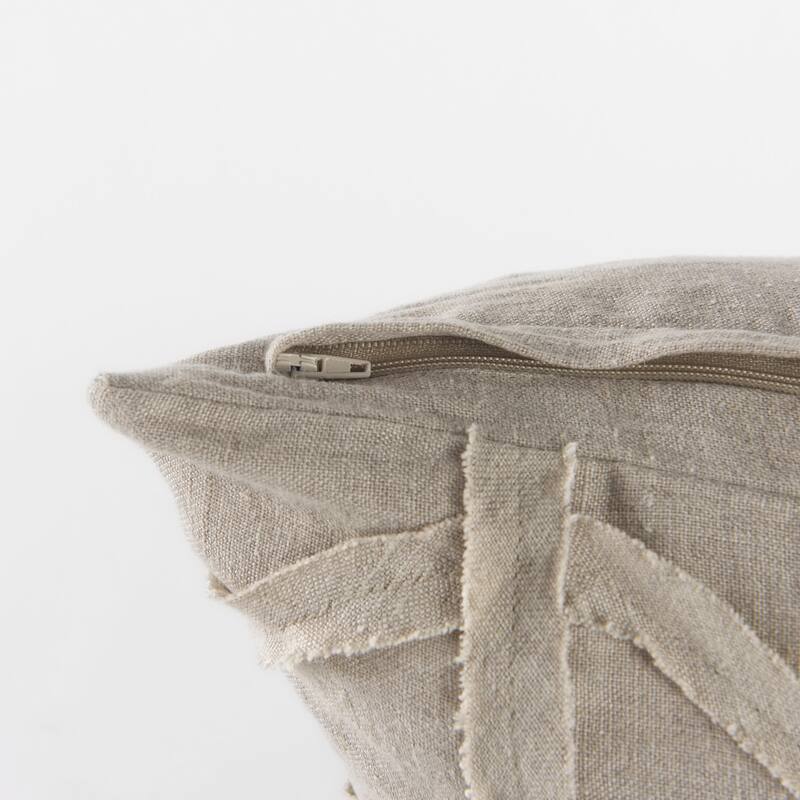 Ivivva 14L x 26W Beige Fabric Textured Decorative Pillow Cover