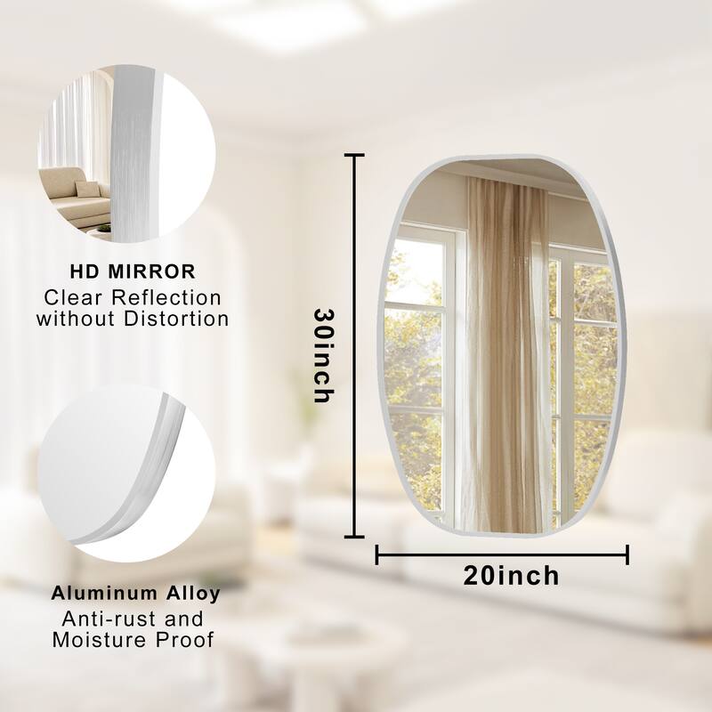 2 Pack Oval Mirror Vanity Decorative Wall Mirror