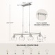 preview thumbnail 45 of 56, 4/5-Light Kitchen Island Pendant Light Fixture with Clear Glass Shades