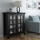 preview thumbnail 1 of 16, WYNDENHALL Stratford Solid Wood Transitional Medium Storage Cabinet - 38"w x 16.1"d x 40.6" h Black