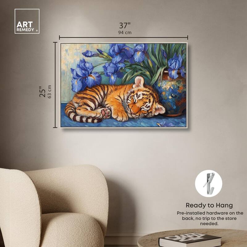 Gentle Tiger Nap Canvas by Art Remedy