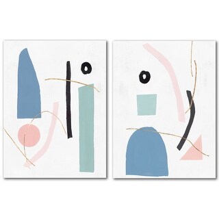 Precision by PI Creative Art 2 Piece Wrapped Canvas Wall Art Set - Bed ...