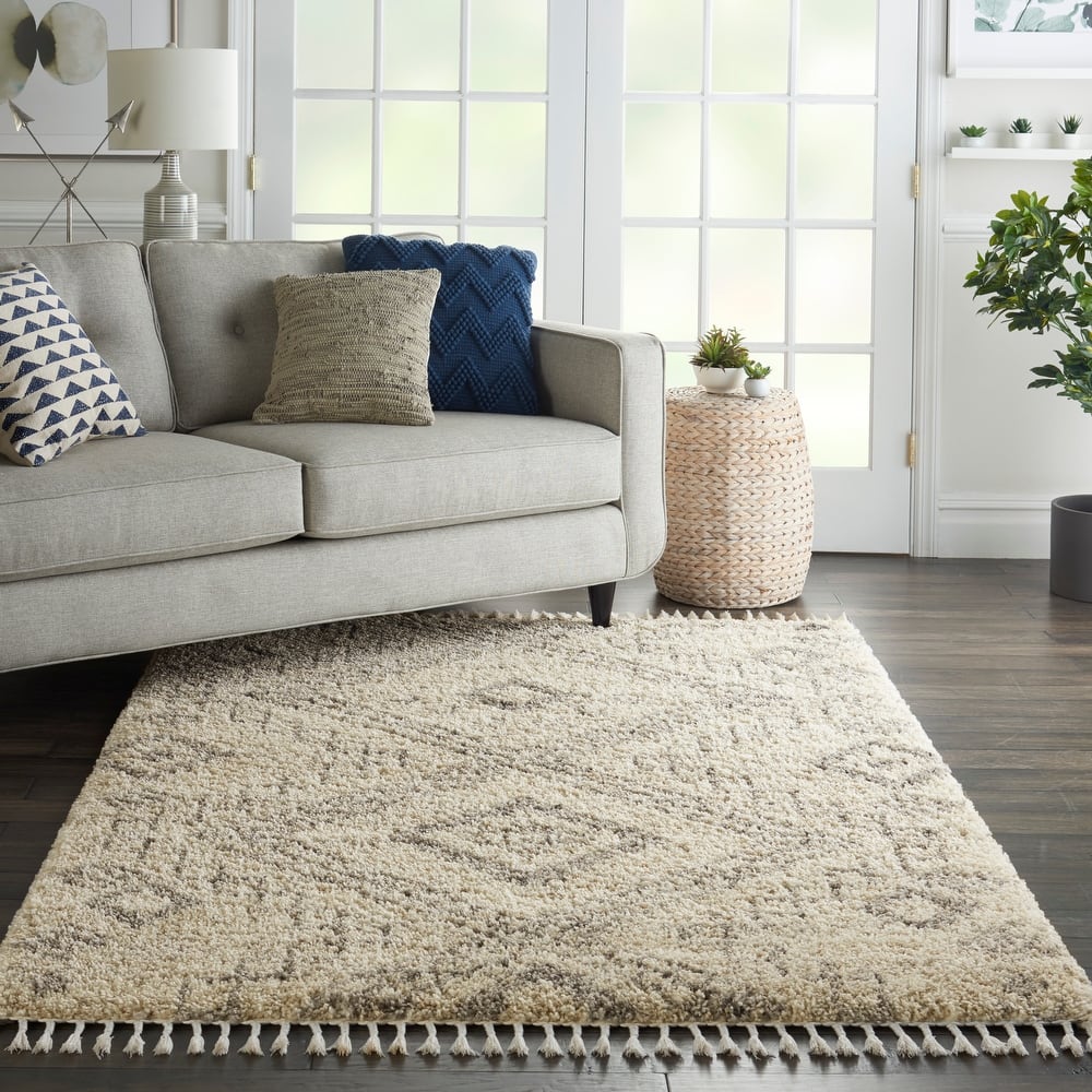 Nourison Scandinavian Shag Contemporary Tribal Area Rug